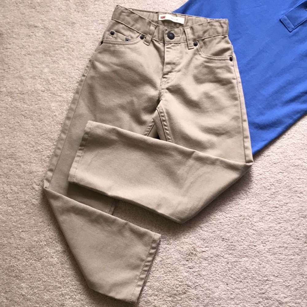 LEVI’S BOYS SIZE 6-7 TAN JEANS